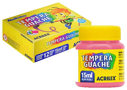 TINTA GUACHE 15 ML ROSA 020150537 CX C/12...